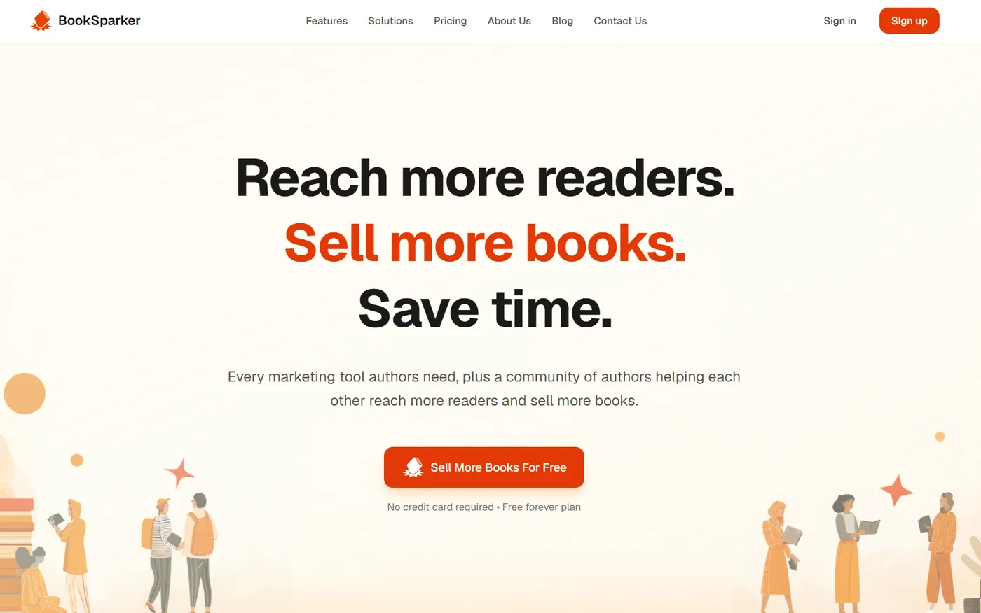 A BookSparker reader-magnet landing page with a book preview